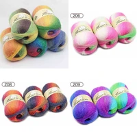 wool 100g high quality 60 wool rainbow line hand woven wool single strand diy
