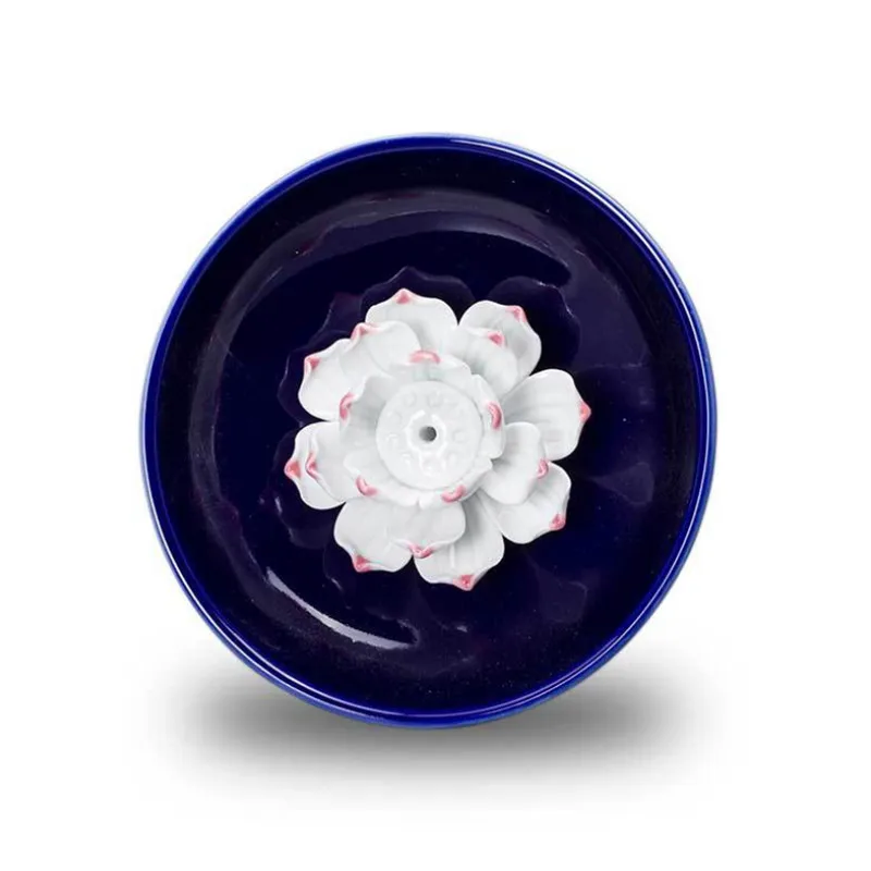 Керамическая курильница ручной работы держатель для благовоний лотос Ловец