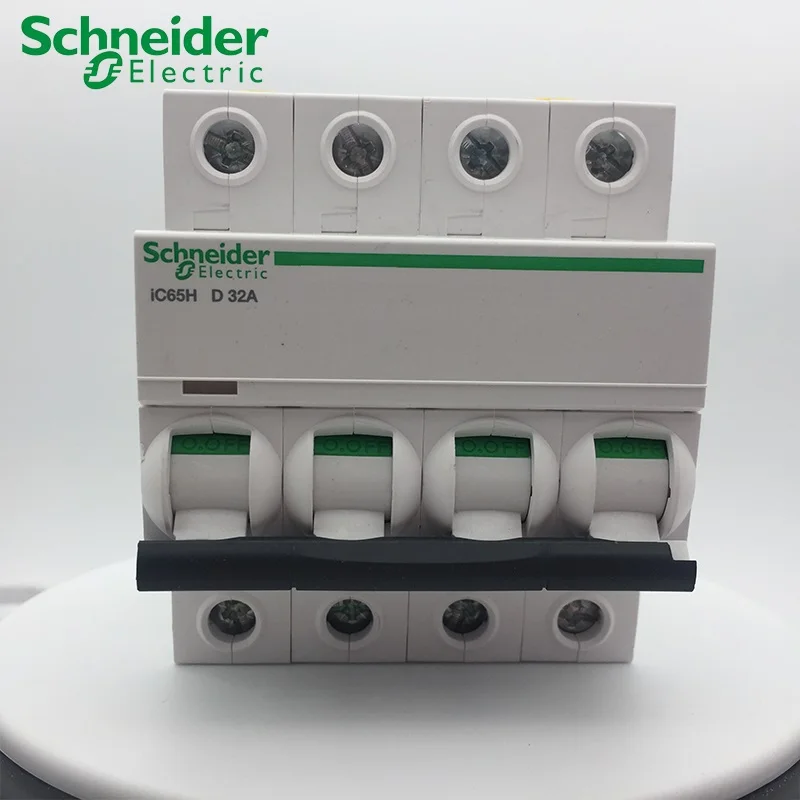 Schneider electric-Mini disyuntor iC65H, 4p, D, tipo 1A-63A, 10kA, MCB, A9F29401-A9F29463