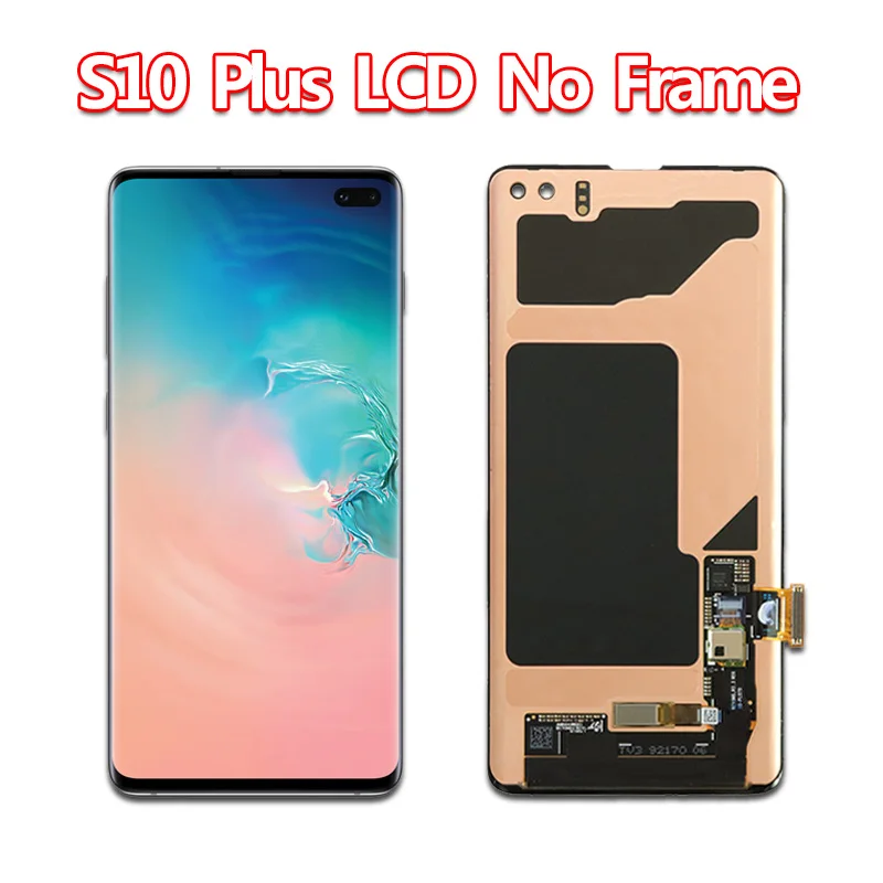 Super Amoled ЖК-дисплей для SAMSUNG Galaxy S10 G973 G973F + Plus G975 G975F сенсорный экран дигитайзер в