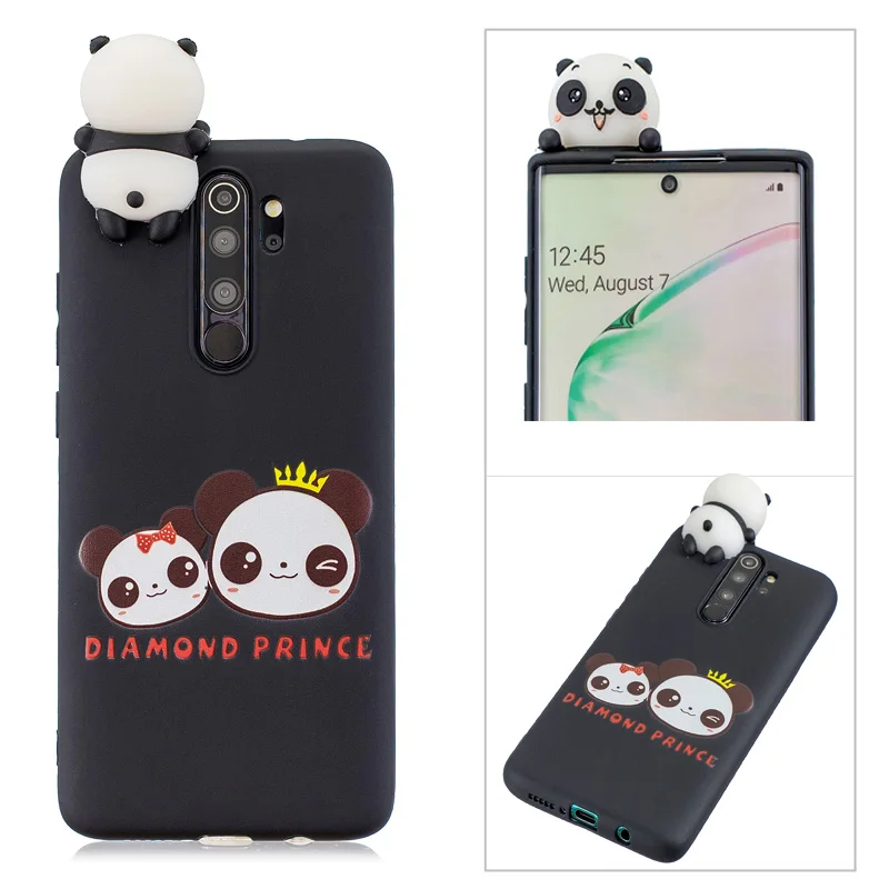 Для samsung Note 8 9 10 pro 3D милый Pandan коричневый Медведь Мягкий чехол для телефона galaxy S6 S7