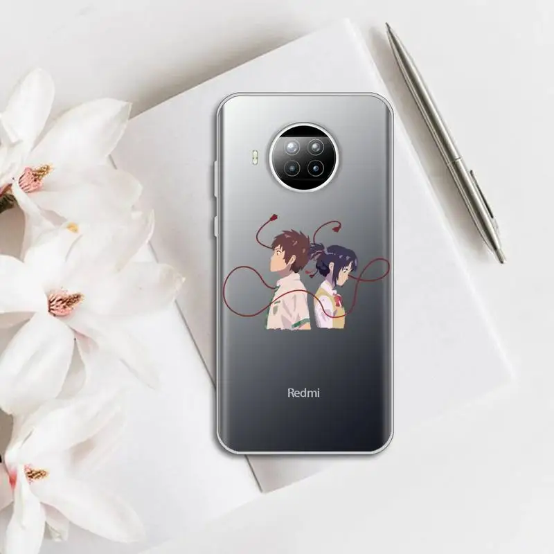 

Anime your name Phone Cases Transparent for Xiaomi mi Redmi note 10 t 8 9 pro lite 11 Samsung S 8 9 10 20