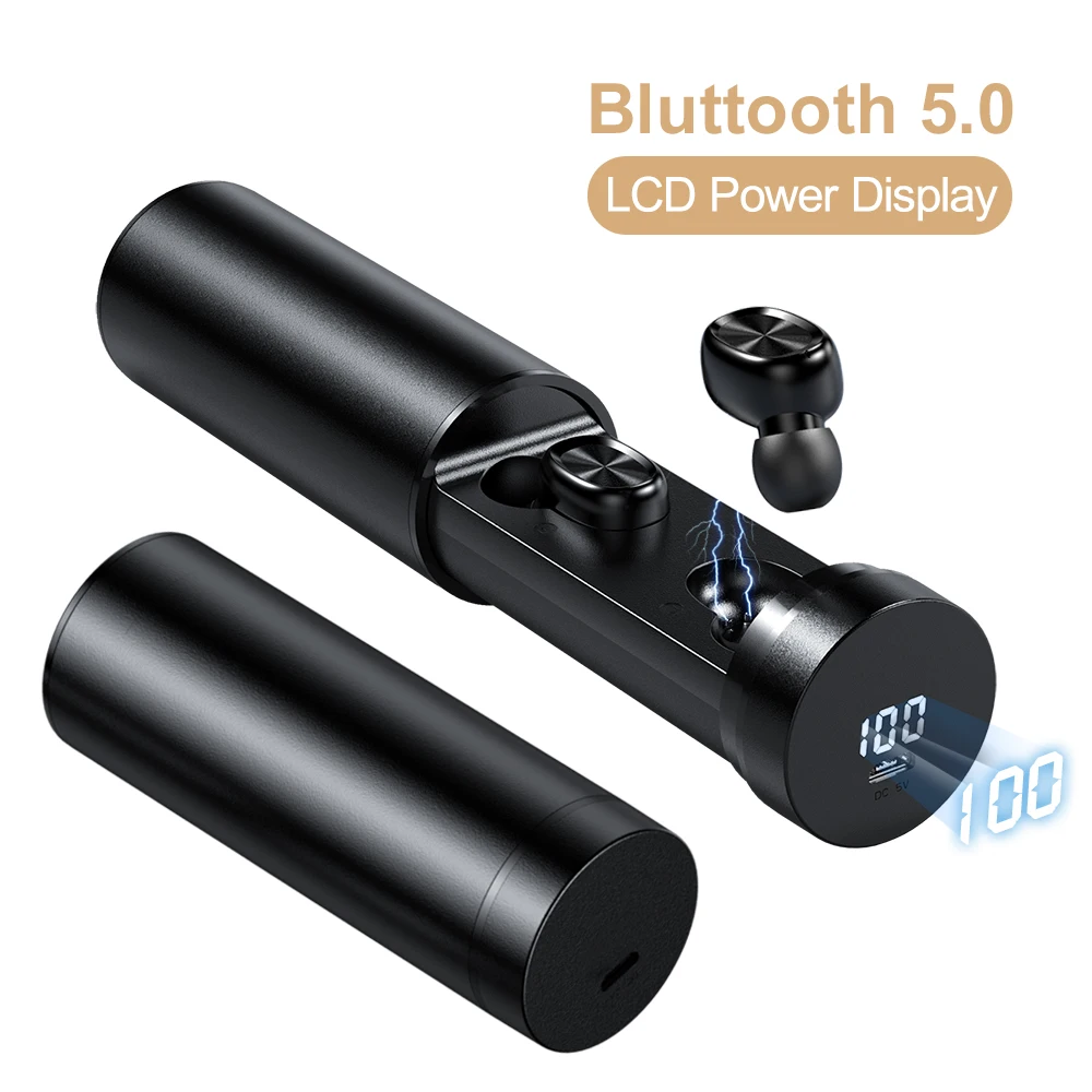 TWS наушники с поддержкой Bluetooth 5 0 и ЖК дисплеем|Наушники гарнитуры| |
