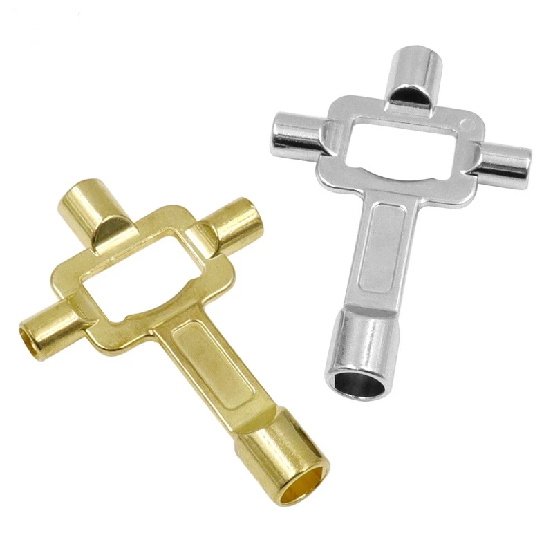 4 In 1 Multifunction Cross Switch Key Wrench Alloy Universal Square Triangle for Elevator Electrical Cupboard Box Train Cabinet |