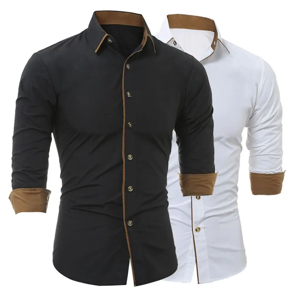 

Осенняя рубашка с отворотом рубашка с отложным воротником мягкая модная деловая Весенняя рубашка