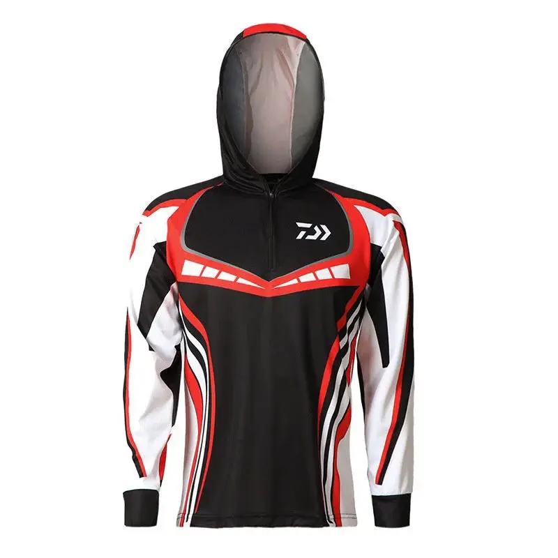 Summer Hoodie Sunscreen Fishing Clothing Thin Outdoor Breathable Anti-UV Anti-mosquito Long Sleeves Sun-protective Clothes | Спорт и