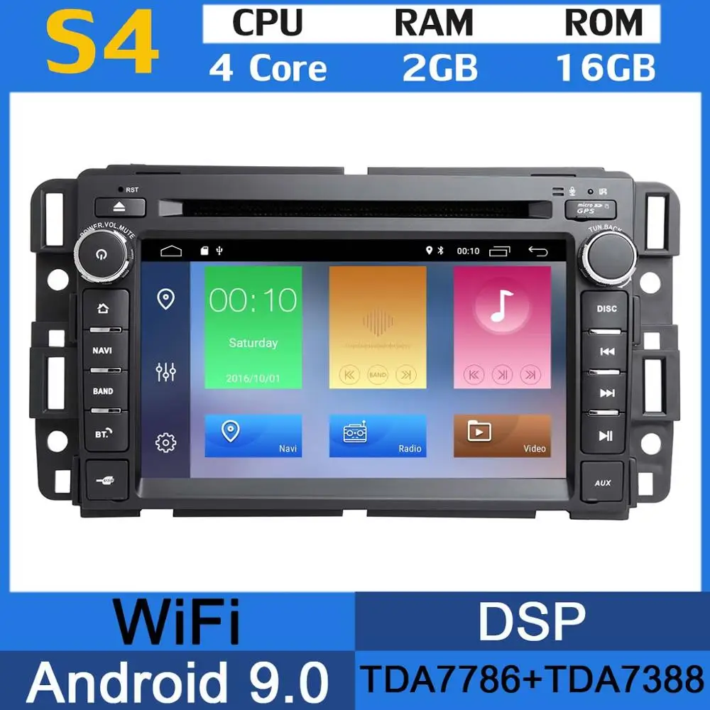 4Core 2G RAM 16G ROM " PX6 4 Гб+ 64 ГБ Android 9,0 автомобильный DVD gps Радио для GMC Yukon Chevrolet Tahoe Equinox Savava Sierra Buick Enclave - Цвет: 4Core 2G RAM 16G ROM