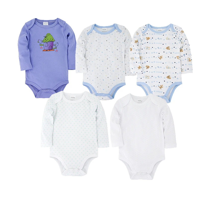 Летняя Пижама Honeyzone 5 шт./компл. Bebe дышащая хлопковая одежда для новорожденных
