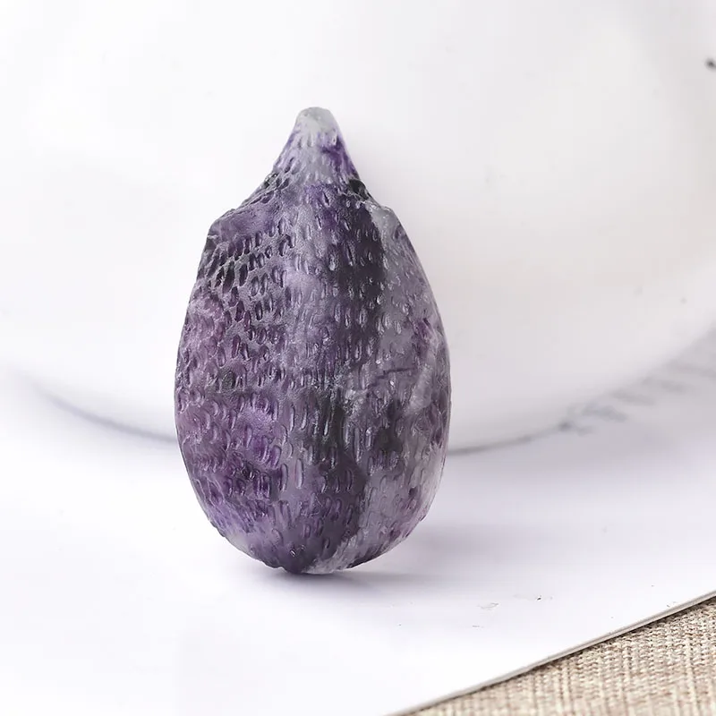 1 шт. натуральный кристалл кварца резьба Радуга Флюорит Ежик камень небольшой