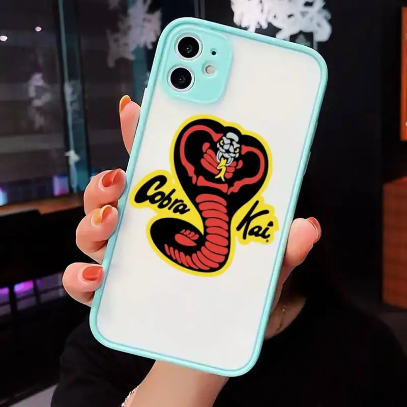 

Cobra kai snake Phone Cases Matte For iPhone 12 Mini 11 Pro XR XS Max 7 8 Plus X Hard PC Back Cover