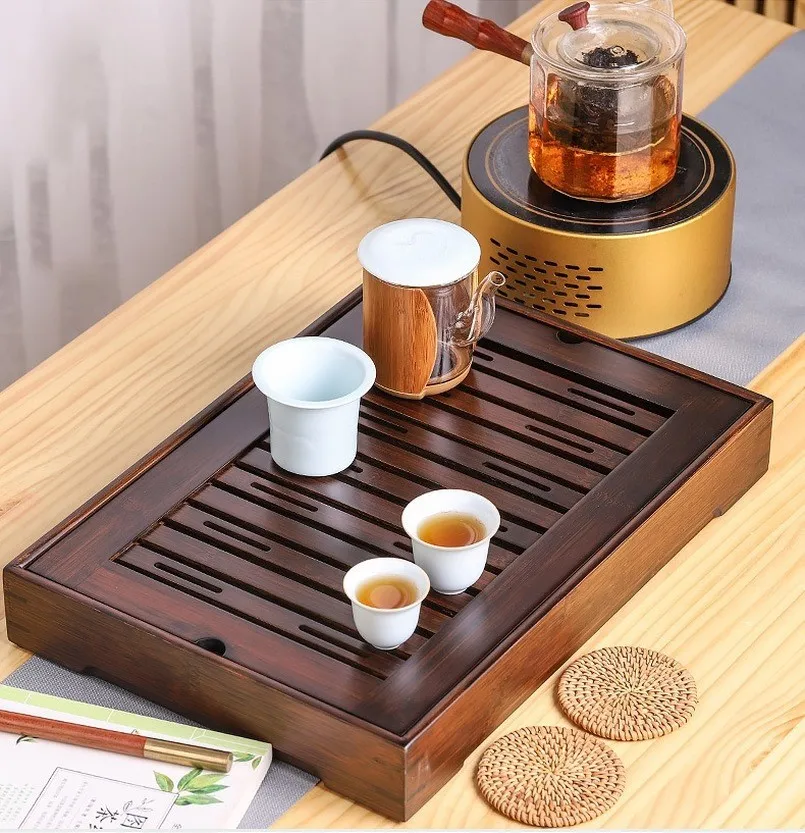 БАМБУК ПРЯМОУГОЛЬНЫЙ Чай лотки для хранения воды стол бытовой чайный набор кунг