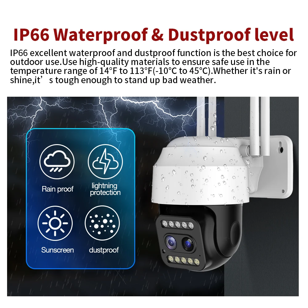 IP-камера видеонаблюдения 5 МП Wi-Fi двойной объектив 12-кратный зум 3 Мп 1080P