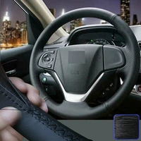 synthetic steering wheel cover diy for honda cr v 2012 2016 super soft non slip durable car interior
