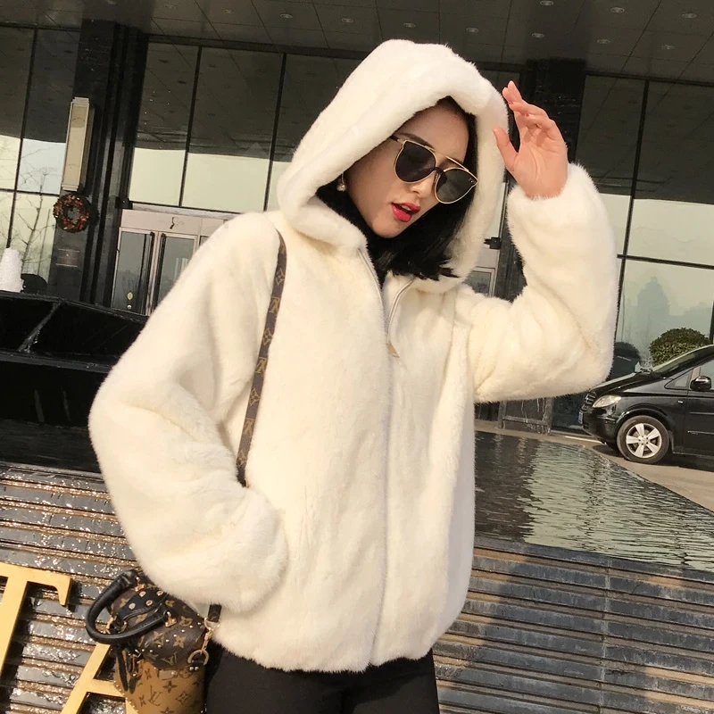 Coat 200% Imported Velvet Winter Warm Mink Fur Coats 2020 High Quality Female Thickening Outwear JK-92 MF220