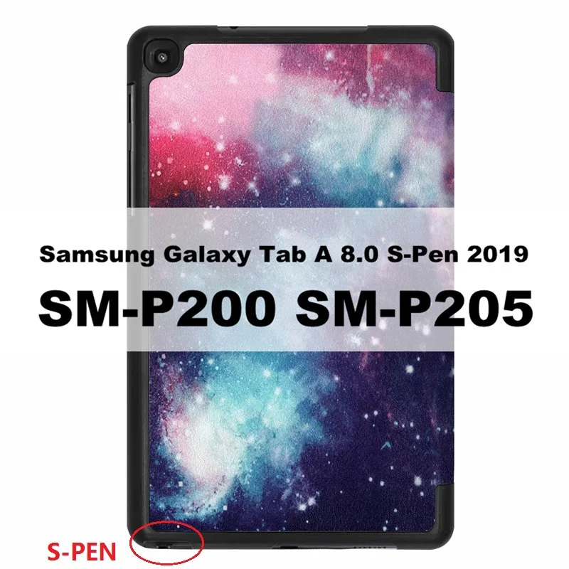 A8 with S Pen 3-в сложенном виде чехол для samsung Galaxy Tab A8 с Стилус S-Pen 8," Магнитная Крышка для samsung SM-P200 SM-P205 SM-T290 SM-T295 Fundas - Цвет: A8 with S Pen