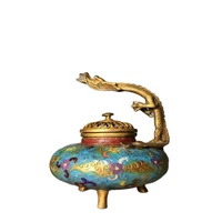china old beijing old goods seiko cloisonne copper dragon incense burner