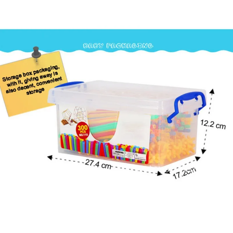 4D DIY соломы строительные блоки Пластик конструкции в собранном виде