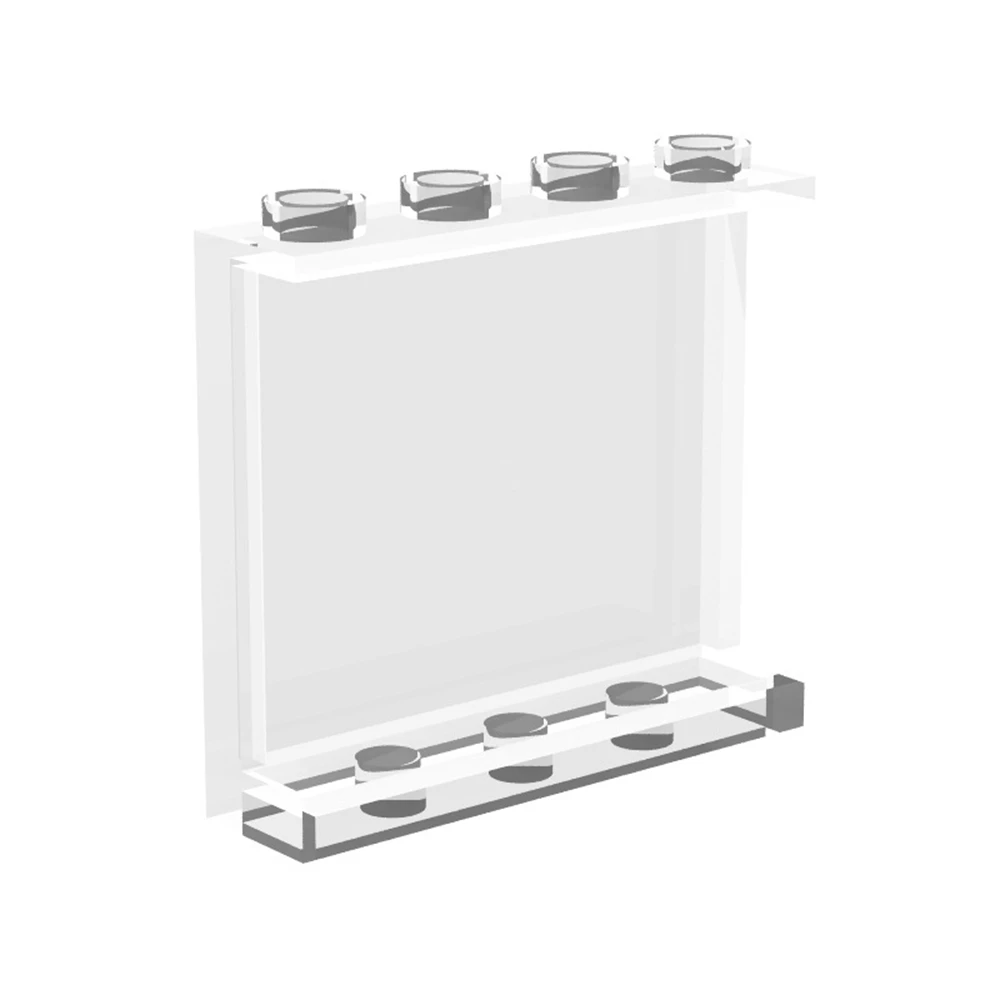 

46pcs Trans-clear MOC Bricks Panel 1 x 4 x 3 with Side Supports 60581 Hollow Studs Building Block Particles Educational Toys