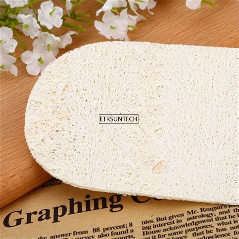 

200Pcs Natural Loofah Dishwashing Cloth Scrub Pad Dish Bowl Pot Scrubber Sponge Rag Kitchen Cleaning Brushes Towel Scrub Pad