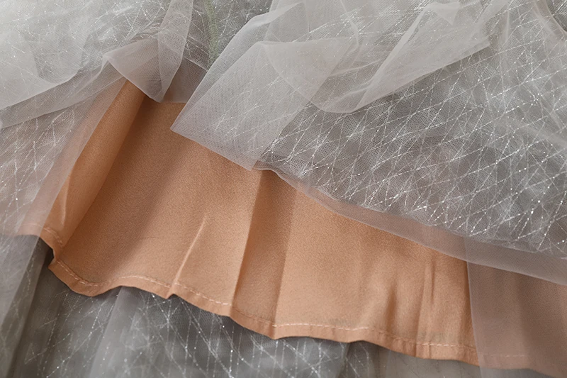 

2020 Autumn Winter Vintage Tulle Skirt Women Elastic High Waist Mesh Skirts Long Pleated Tutu Skirt Female Jupe Longue