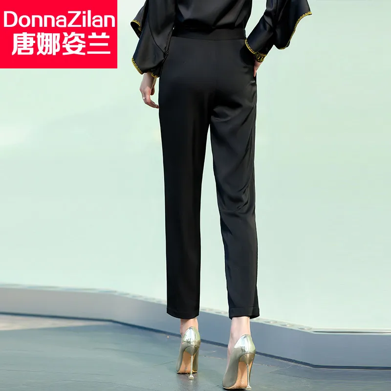

Black Suit Pants Children 2021 New Style Fashion High Waist Slimming Versatile Workwear Pants Wear Ankle-length Skinny Pants