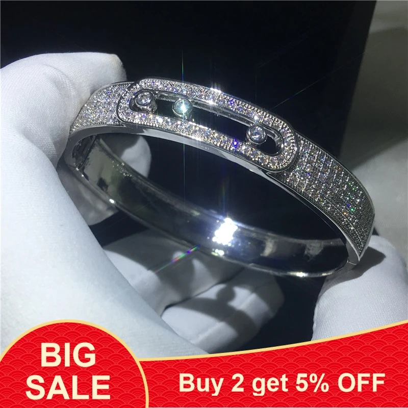 Женский теннисный браслет с кубическим цирконием белые золотые вечерние