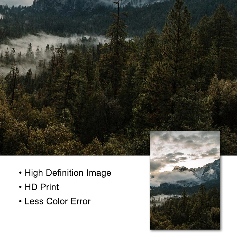Природа плакат лес голубое небо долина печать пейзаж холст живопись настенные