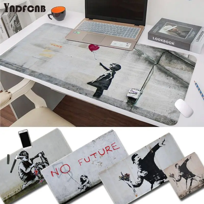 Высококачественный Аниме Коврик для мыши с граффити в уличном стиле Бэнкси
