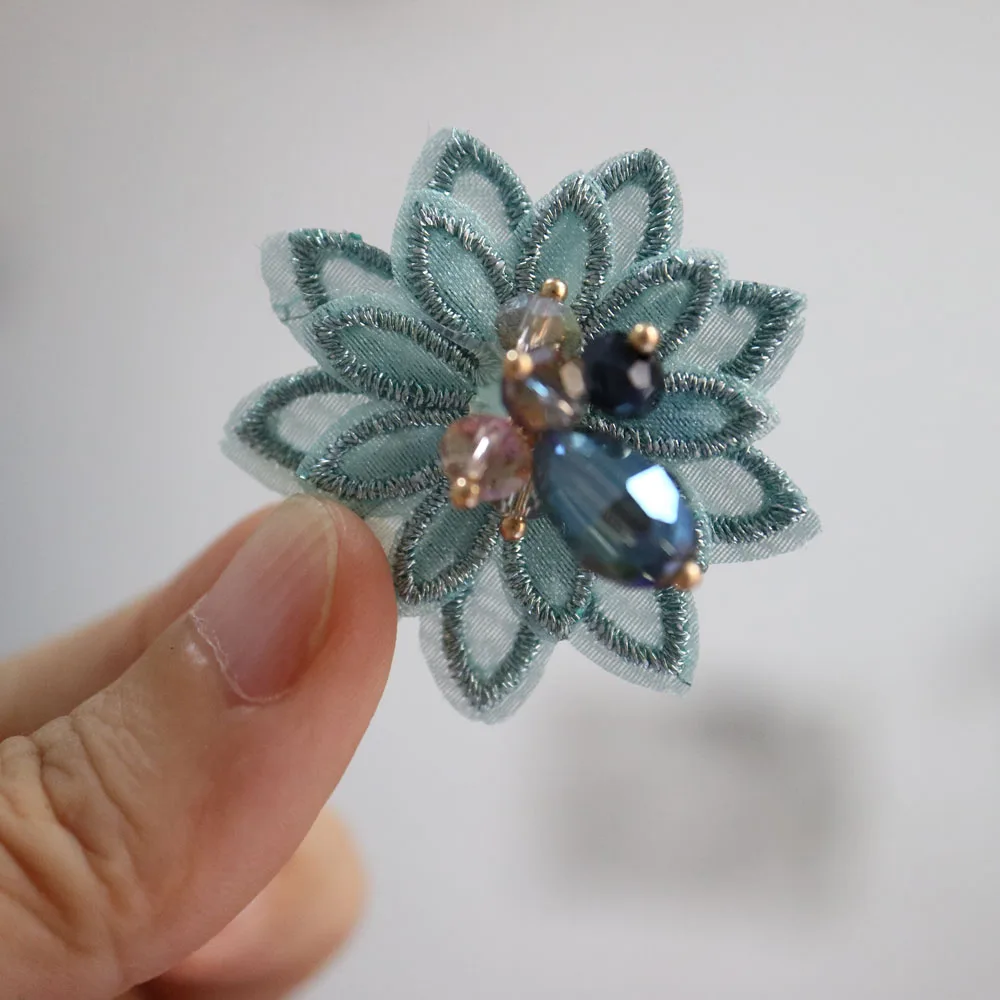 Нашивки с вышитыми цветами вишни для одежды декоративная заплатка parches bordados para ropa