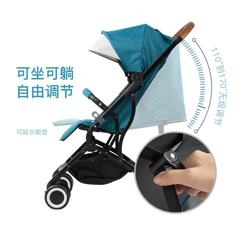 Детская тележка может легко сидеть в наклонном зонте автомобиль складной