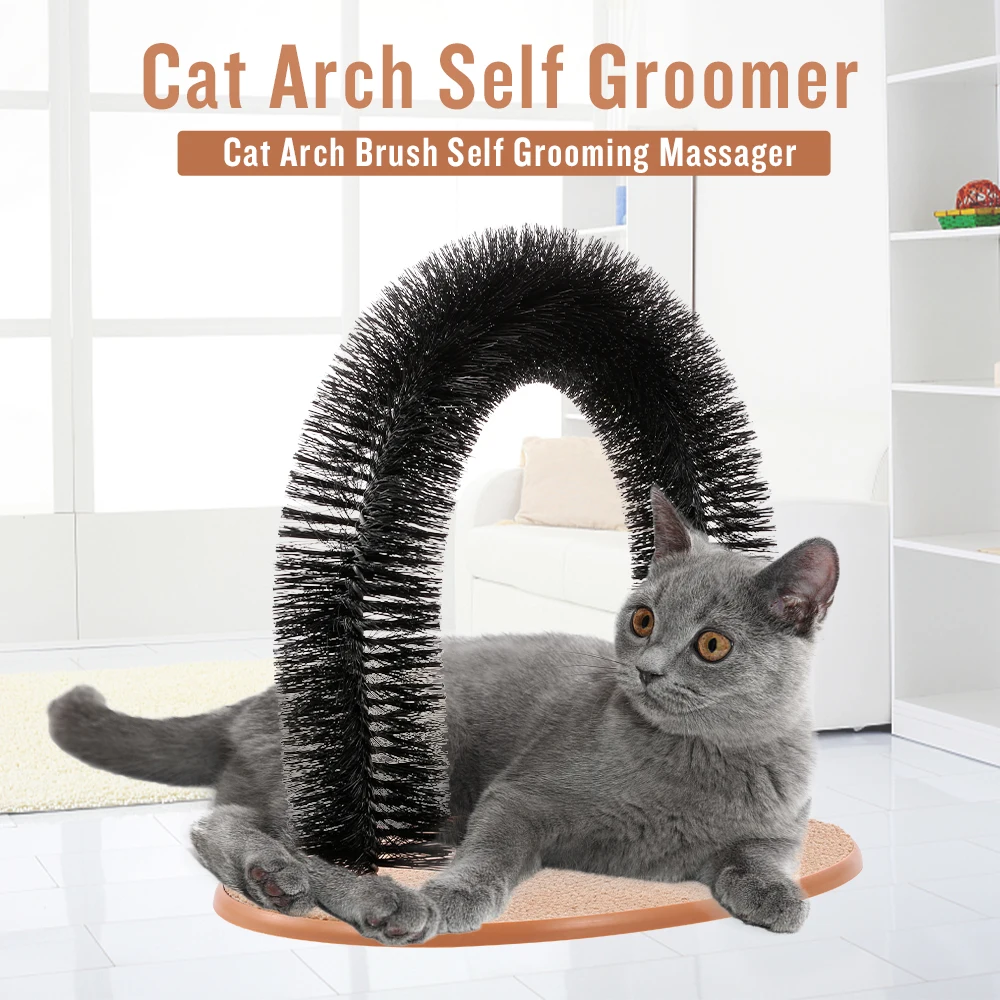 Арочная игрушка для кошачьей шерсти арочная щетка массажер самостоятельного