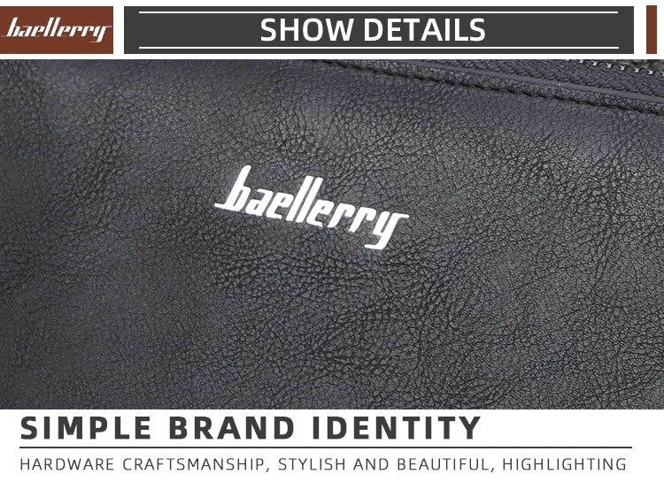 Baellerry, Мужской Длинный кошелек, мужской клатч, кошельки, бизнес стиль, для отдыха, на молнии, сумка, большая вместительность, много карт, мужской кошелек