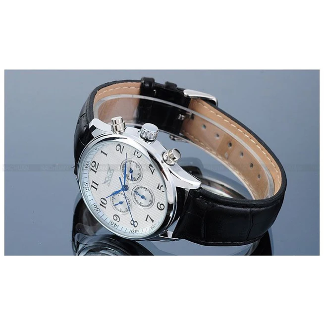 Часы Jaragar Мужские автоматические синие большие наручные часы с 3 несколькими