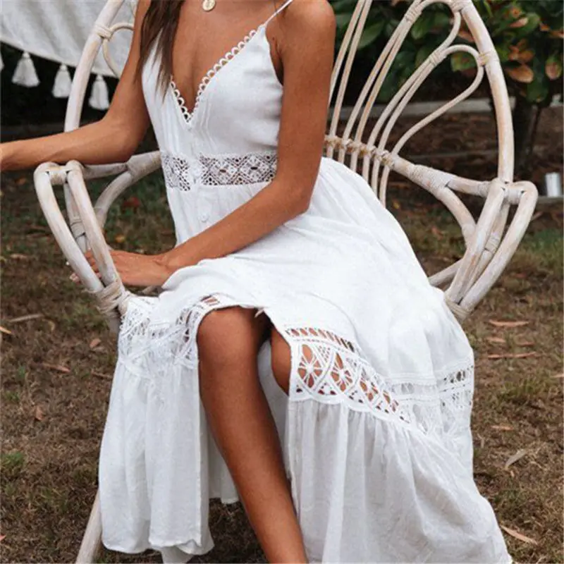 Хлопковое лоскутное кружевное пляжное платье длинная Пляжная накидка Vestido