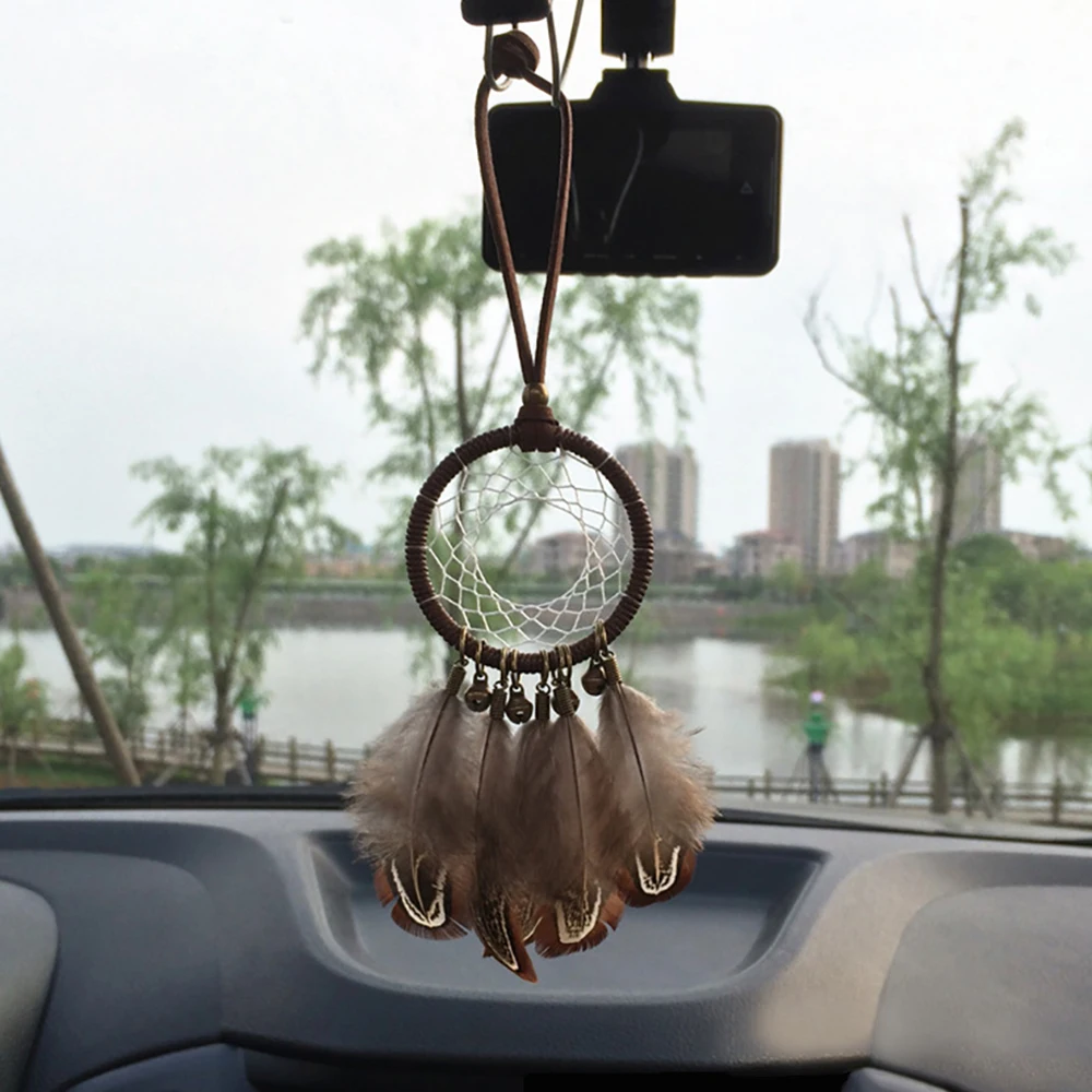 Мини-Ловец снов автомобильное украшение в виде пера подвесные украшения