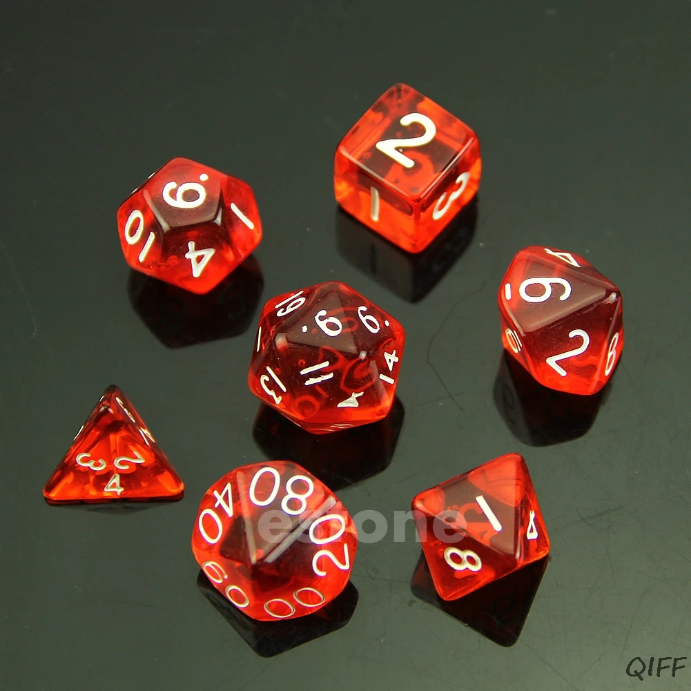 Игровой набор 7 игральных костей D4 D6 D8 D10 D12 D20 Magic-the-сбор D &amp ролевая игра PL | Спорт и