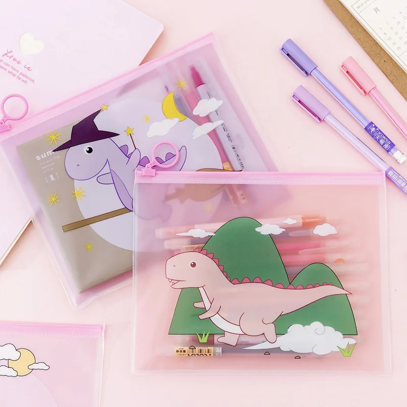 Сумка карандаш динозавр Студенческая водонепроницаемая сумка из ПВХ кольцо с