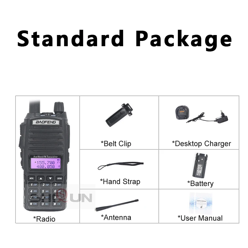 New Baofeng Walkie Talkie Cb Ham Radio UV-82 8W 10KM High/Mid/Low Tri-Power Modes Dual PTT Portable VHF UHF 2 Way 8W UV 82 5R 16