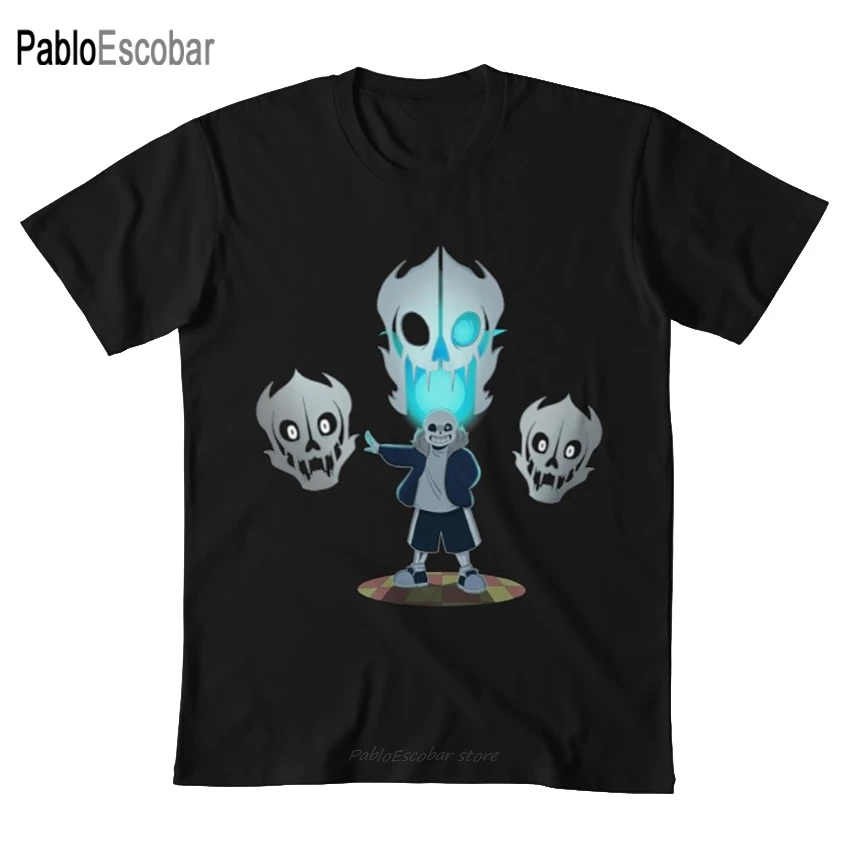 Undertale Sans and Gasterblaster футболка undertale sans gaster undyne mettaton skeleton cool|Мужские футболки| |