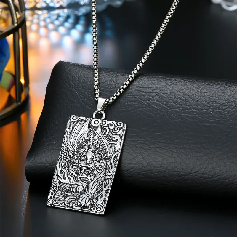 Ретро Геометрические Ожерелья Скелет Череп злые глаза для женщин и мужчин