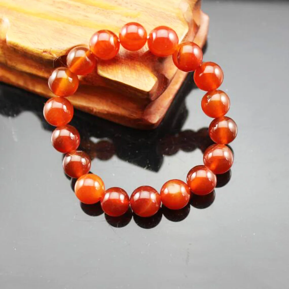 10mm Red Agate Хороший браслет из бисера чакра для мужчин 10 мм натуральный камень Лава Рок тигровый глаз черный оникс бусины из лечебных камней стрейч Шарм Йога женские ювелирные изделия - Окраска металла: 10mm Red Agate