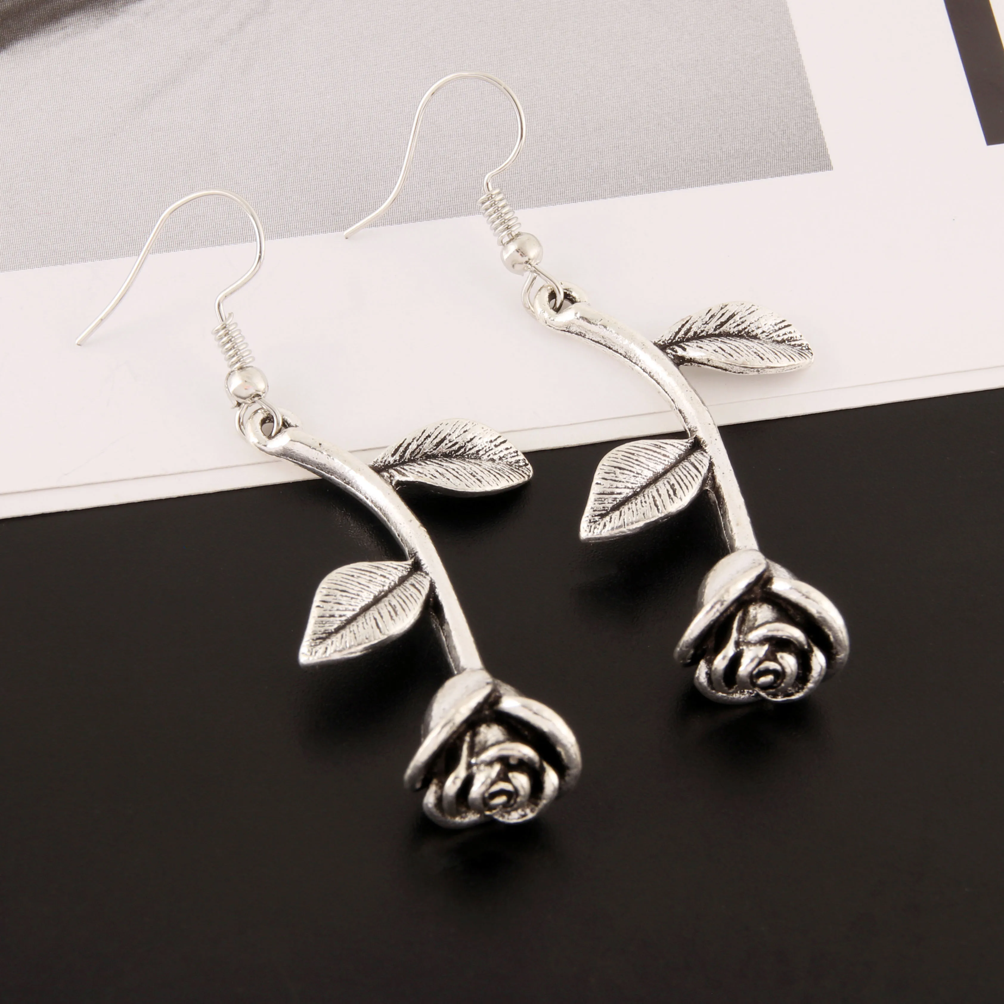 Корейские Изящные серьги с розами Женские Ювелирные изделия подарки для женщин