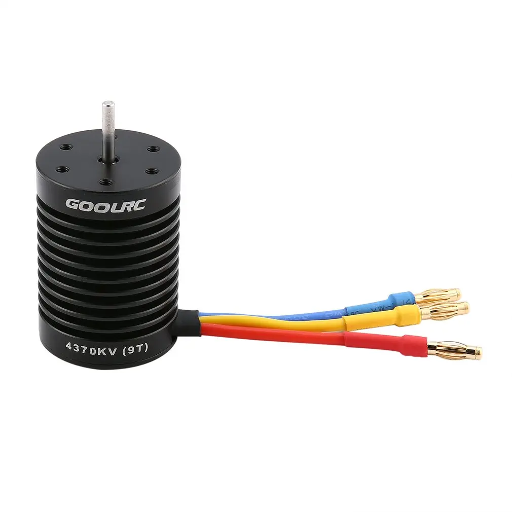 1 шт. 9T 4370KV 4 полюса бесщеточный двигатель ESC для 1/10 RC автомобиль грузовик лодка