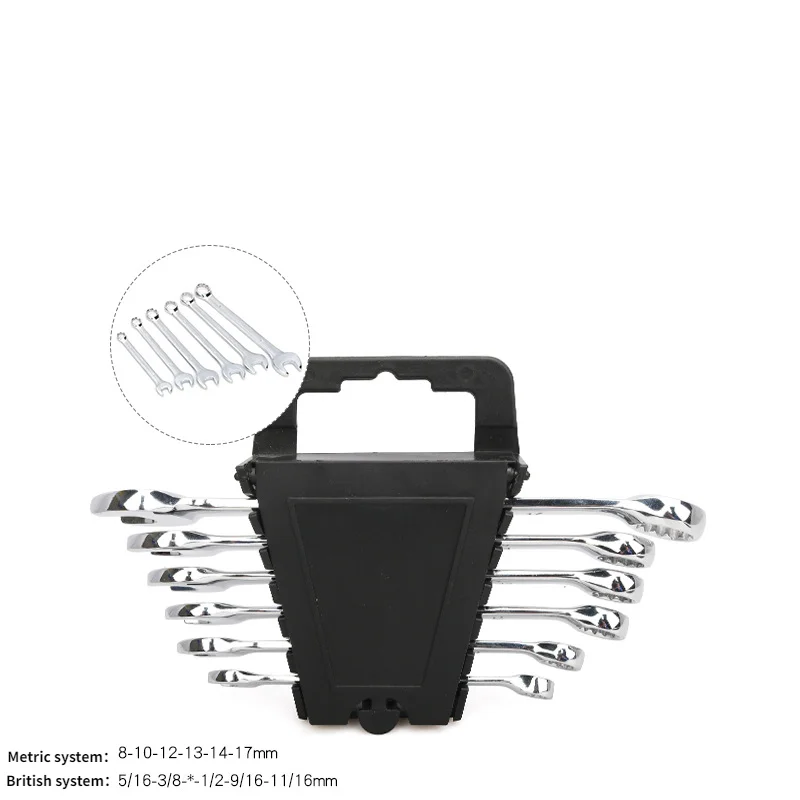 

6Pcs Universal Dual purpose open end box wrench set Metric system Multifunctional Portable Home Maintenance Tools allen key set