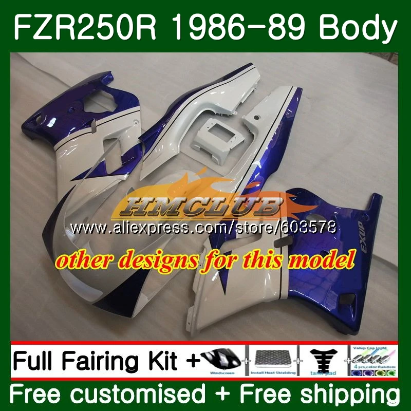 Корпус для YAMAHA FZR250R FZRR FZR 250 250R 1986 1987 1988 1989 124CL. 21 красный, белый FZR250RR FZR-250 FZR250 86 87 88 89 обтекатель