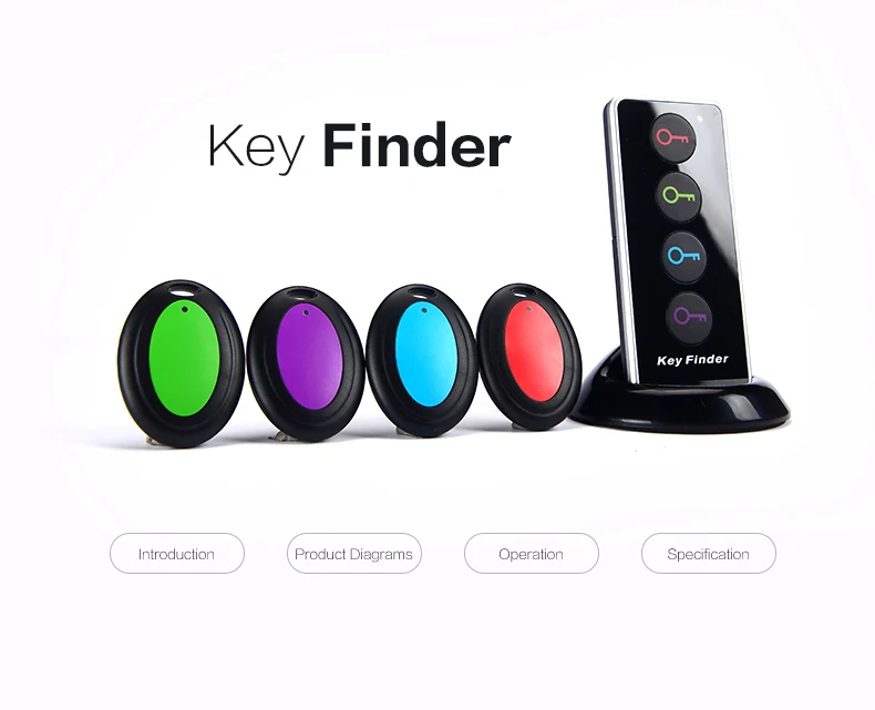 

Key Finder Wireless Locator Tracker Anti-lost Alarm Smart Activity Tracker Anti-Lost for Phone Luggage Bag Pet Remote Control