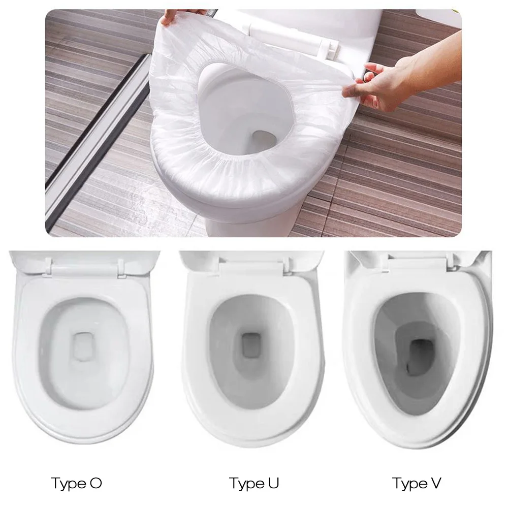 

100 pcs Portable Toilet Seat Cover Home Travel Disposable Toilet Cover Waterproof WC Seat Cushion For The Toilet Bathroom