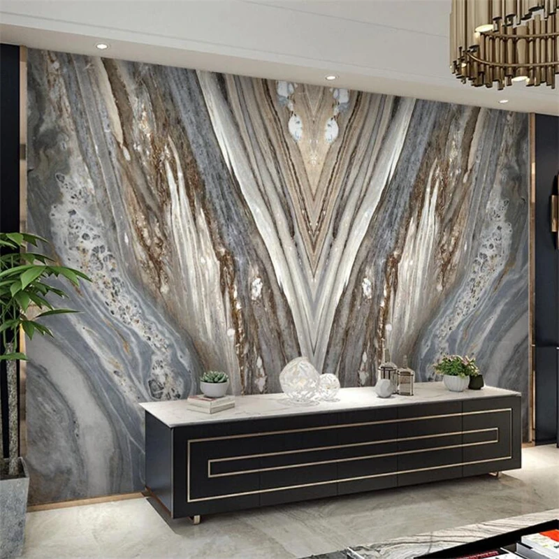 

beibehang Custom wallpaper 3d high-end atmospheric imported stone against the TV background living room hotel marble decoration
