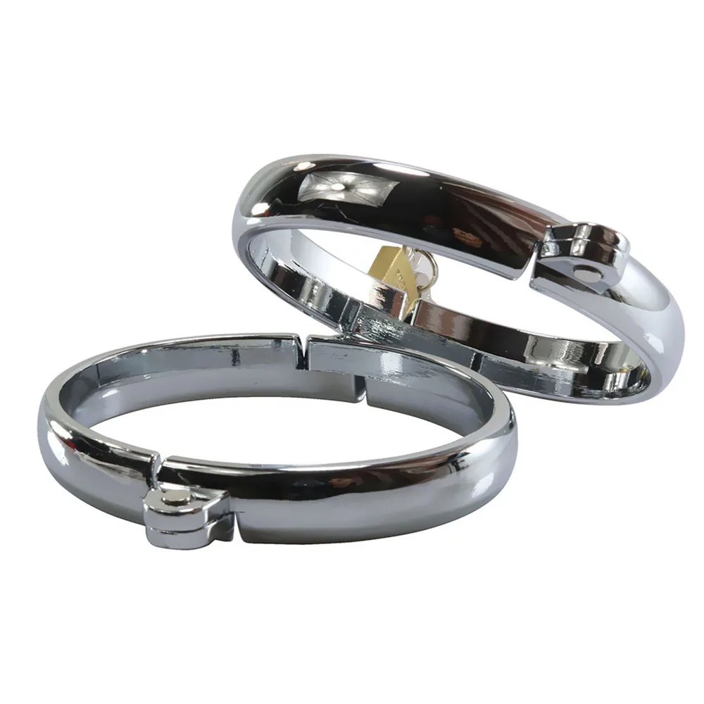 Stainless Steel Ankle Cuffs Male Bondage Restraints Adult Game Metal Lock Bdsm Slave Binding Fetish Sex Toys For Women Men Gay | Красота и