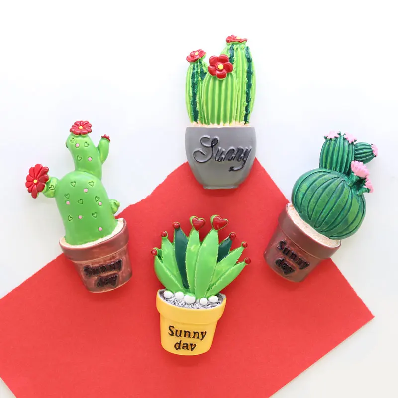 Магнит на холодильник мультяшное растение кактус resion стерео детское украшение